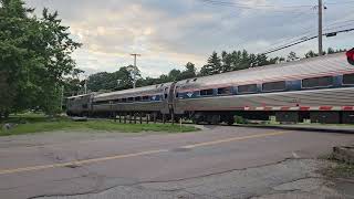 amtrak Vermonter 56 departs Waterbury VT [upl. by Rehtul]