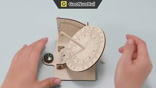 Equator Sundial Model Scientific Experiment DIY Sun Clock Ancient Timer Technology Small Production [upl. by Acsot]