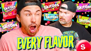 We Eat amp Rank EVERY FLAVOR of SKITTLES for the First Time [upl. by Balthasar81]