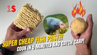 SUPER CHEAP FISH PASTE COOK IN 5 MINUTES AND CATCH CARP [upl. by Attennod]