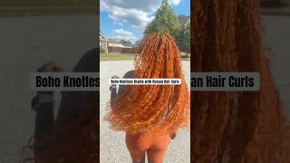 Small Boho Braids For Fall 🧡Ginger fyp fallcolors boho knotlessbraids humanhair naturalhair [upl. by Rese]