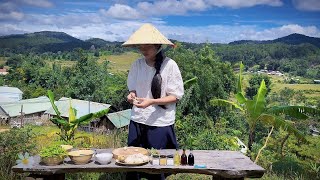 Daily Life in a Remote Village  Cooking Tamarind Shrimp Outdoors Mukbang ASMR [upl. by Nolyk]