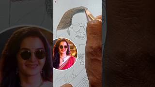 Colour pencil hair drawing tutorial tamil hairdrawing manjuwarrier [upl. by Hulen]