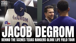 Behind the Scenes of Jacob DeGrom Tour of Texas Rangers Facility amp Meets With Marcus Semien [upl. by Carr584]