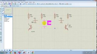 Astable MultiVibrator using Transistor Logic in PROTEUS [upl. by Eidob102]