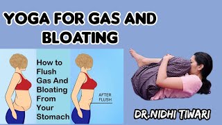 Yoga for gas and bloatingyoga for fart amp gas relief  quick relief for gas problem [upl. by Yrellih]