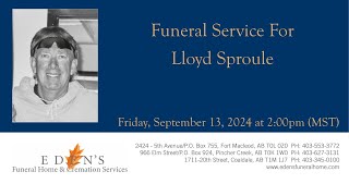 Funeral Service for Lloyd Sproule [upl. by Eberhart]