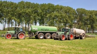 Fendt Favorit 824 amp 920  Dezwaef 13m³ amp 26m³  Loonwerken Mercy  drijfmest injecteren [upl. by Ragouzis]