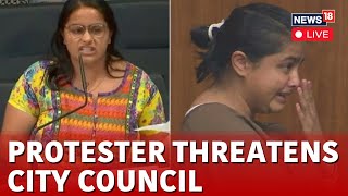 Well Murder YouIndianOrigin Protester Threatens Bakersfield City Council Members During Meeting [upl. by Euqinamod]