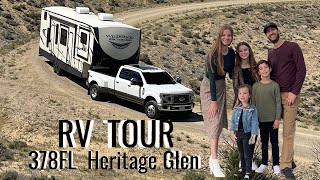 RV TOUR Family of 5 Living Fulltime in a 2020 378FL Heritage Glen 5th Wheel [upl. by Osmen496]