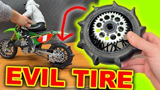 NASTY Tires on OVERVOLTED RC Motorbike [upl. by Luar]