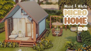 Wood amp White Micro Home ☕ Sims 4 Speed Build [upl. by Airat]