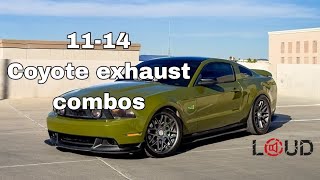 1114 Coyote Mustang Exhaust Combos [upl. by Otokam]