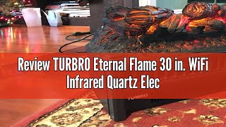 Review TURBRO Eternal Flame 30 in WiFi Infrared Quartz Electric Fireplace Log Heater with Sound Cra [upl. by Gone8]