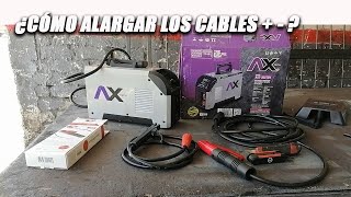 ¿CÓMO ALARGAR LOS CABLES DE MI MAQUINA SOLDADORA  PORTA ELECTRODO amp PINZA DE TRABAJO  COMPLETO [upl. by Belia]