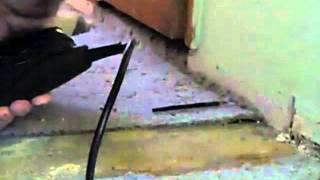 how to remove carpet on cement floor part 1 [upl. by Dnyletak890]