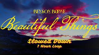 Benson Boone  Beautiful Things  18x Slowed amp Reverbed  1 Hour Loop  Best Loop Music [upl. by Alicul]