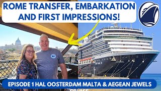 Its Embarkation Day on Our Holland America Oosterdam Malta and Aegean Jewels Cruise [upl. by Corneille393]