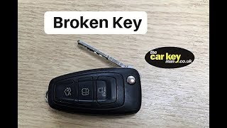 Key Repair Ford Transit Custom HOW TO change case and battery [upl. by Basso]