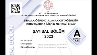 LGS 2023 MATEMATİK SORULARI VE ÇÖZÜMLERİ [upl. by Ydrah]