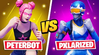 The Ultimate Fortnite 1v1  Pxlarized vs Peterbot [upl. by Obmar]