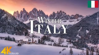 Winter Italy 4K Ultra HD • Stunning Footage Italy Scenic Relaxation Film with Calming Music [upl. by Anahsal293]