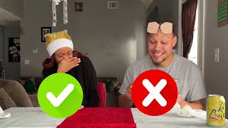 Guessing The Food Blindfolded Challenge Christmas Edition  Vlogmas day 4 [upl. by Valentine]