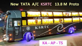 Black Beauty  New TATA AC Proto 138 M KSRTC Bus [upl. by Corbin525]