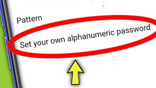 Set your own alphanumeric password In Android Vivo v19 [upl. by Torrance665]