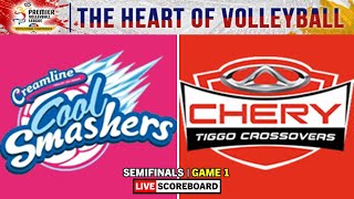 Creamline vs Chery Tiggo  Semifinals Game 1  PVLAFC Live Scoreboard [upl. by Cliffes]