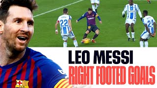 TODOS los GOLES de MESSI con la DERECHA 🌟 [upl. by Jarrett560]