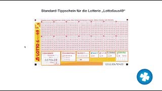 Lotto spielen  wie Du einen Lottoschein richtig ausfüllst [upl. by Lennaj]