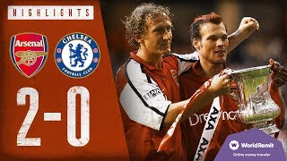 😍TWO STUNNING GOALS Arsenal 20 Chelsea  FA Cup Final highlights  2002 [upl. by Adirahs]