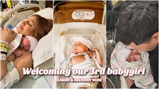 THE BIRTH OF OUR 3RD DAUGHTER I LABOR AND DELIVERY VLOG [upl. by Beulah]