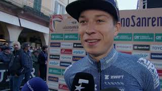 Jasper Philipsen  Interview before MilanoSanremo 2024 [upl. by Assinna]