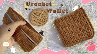 CROCHET WALLET 👛 Easy Crochet Wallet Tutorial 👛 Crochet trifold wallet [upl. by Anaiv]