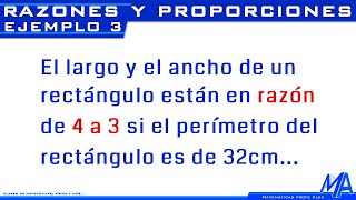 Razones y proporciones  Ejemplo 3 [upl. by Akiria288]