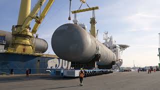 Succesful receipt of 5 heavylift bullets for Ineos Project One through Gosselin [upl. by Eliason540]