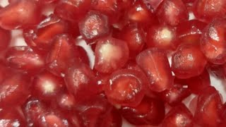 Pomegranate Peeling and removing seeds tutorial asmr fruits pomegranate [upl. by Atteram]