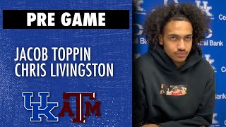 Jacob Toppin Chris Livingston preview Texas AampM  Kentucky basketball [upl. by Norrabal952]