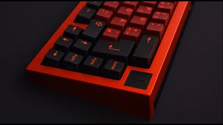 Smith and Rune Iron165 Red  Aluminium Bottom  GMK Infernal – ISODE Layout Keyboard Build [upl. by Enixam]