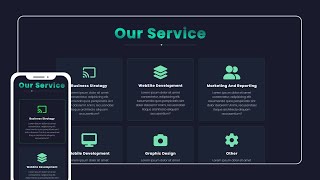 Responsive Service Section for a Website in HTML and CSS Our Service Section HTML CSS [upl. by Akinohs358]