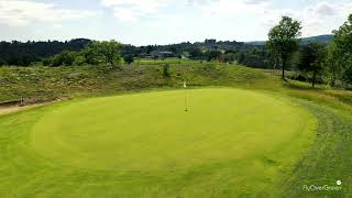 Golf du Luberon  drone aerial video  Pierrevert  Hole08 [upl. by Yrekcaz]