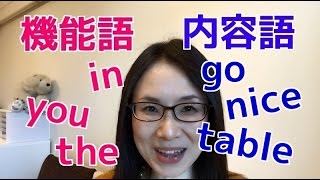 英語の機能語と内容語－ネイティブのように話す [upl. by Eirahcaz]