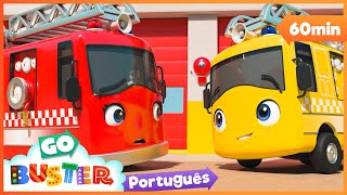 Buster e o Caminhão dos Bombeiros  1 HORA de Buster em Português  Desenhos Animados para Crianças [upl. by Ettenahs]