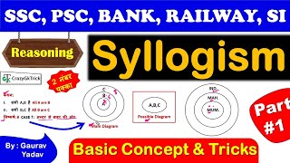 Reasoning  Syllogism  युक्तिवाक्य  Part 1  Syllogism Trick amp Basic ConceptReasoning Lecture 23 [upl. by Aikam]