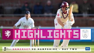 HIGHLIGHTS Somerset vs Hampshire  Day Two [upl. by Ynehteb99]