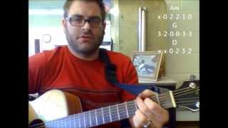 How to play Lucky Man by ELP on acoustic guitar Made Easy [upl. by Ybrad]