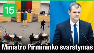 Tiesiogiai iš Seimo premjero kandidatūros svarstymas ir priėmimas [upl. by Doownil]