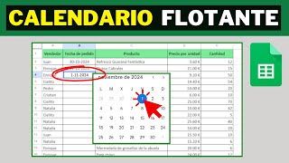 Insertar un CALENDARIO DESPLEGABLE en una celda de GOOGLE SHEETS [upl. by Adniled]